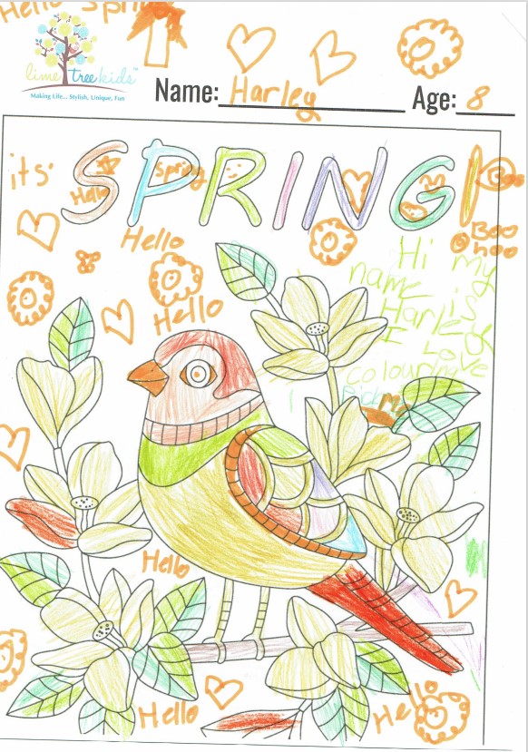 Lime Tree Kids Spring School Holiday Colouring in Competition